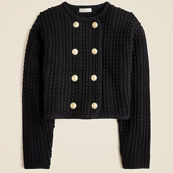 J. Crew Sweaters - J. Crew Double-breasted sweater-jacket NWT 100% LAMBSWOOL NAVY BLUE